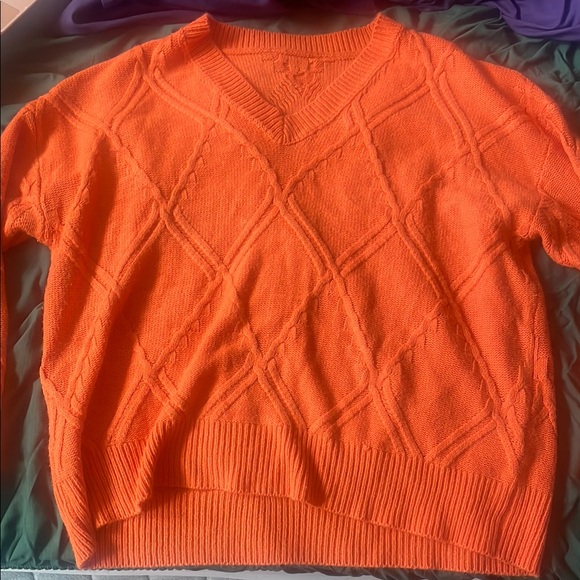 Vibrant‎ Orange Women's Sweater - Picture 1 of 7